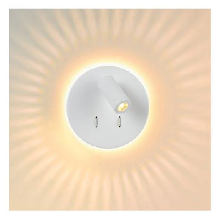 Lucide BENTJER - Wall Lamp - Ø 14 cm - LED - 1x6W 3000K - White